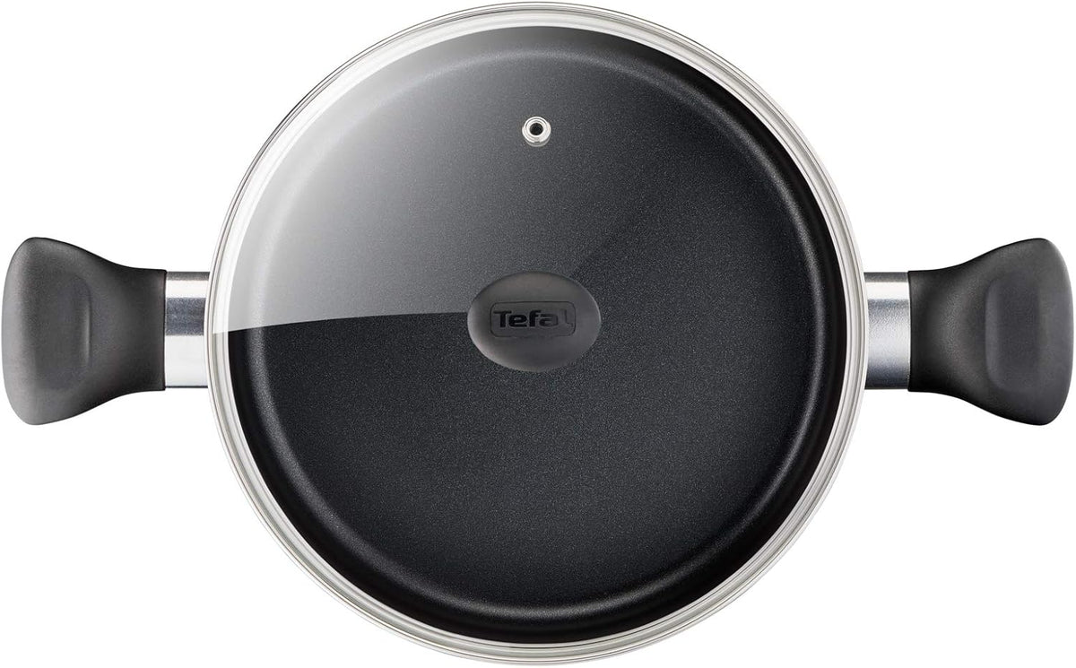 TEFAL Pots Set Tefal Super Cook Non-Stick 12 Piece Cookware Set Red B460SC84