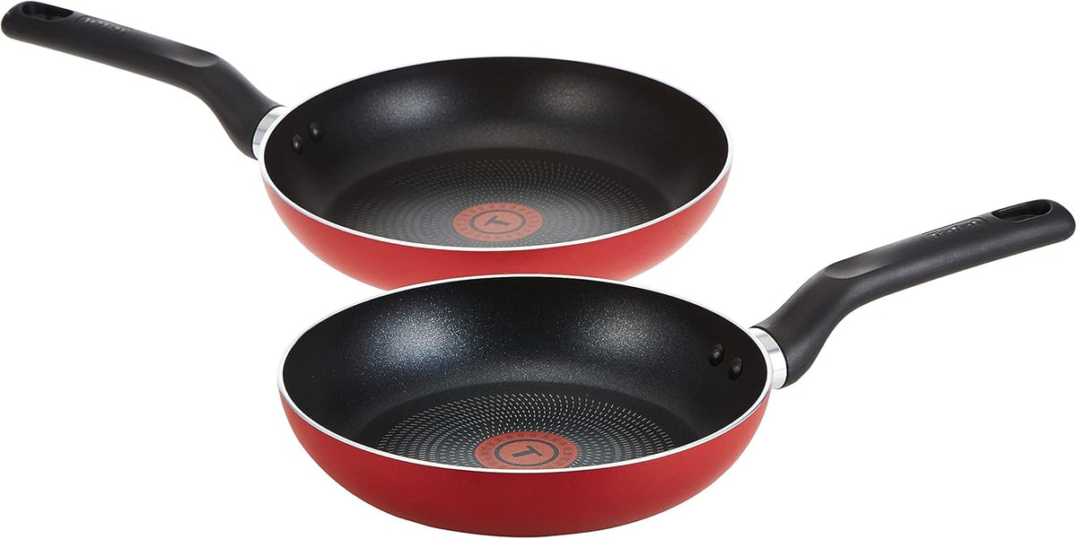 TEFAL Pots Set Tefal Super Cook Non-Stick 12 Piece Cookware Set Red B460SC84
