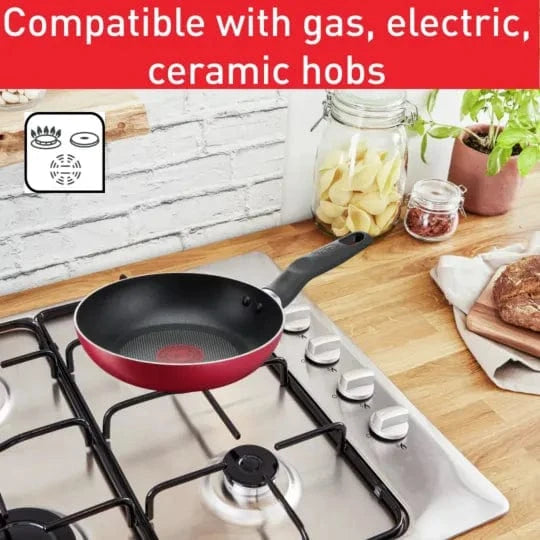 TEFAL Pots Set Tefal Super Cook Non-Stick 12 Piece Cookware Set Red B460SC84