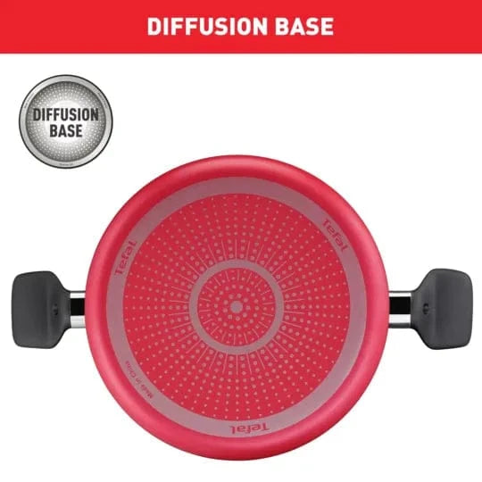 TEFAL Pots Set Tefal Super Cook Non-Stick 12 Piece Cookware Set Red B460SC84