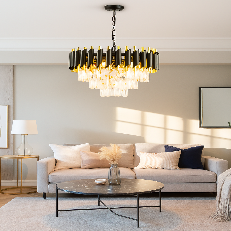 TEMPEST CHANDELIER Crystal Chandelier DL6504/500 BLACK GOLD