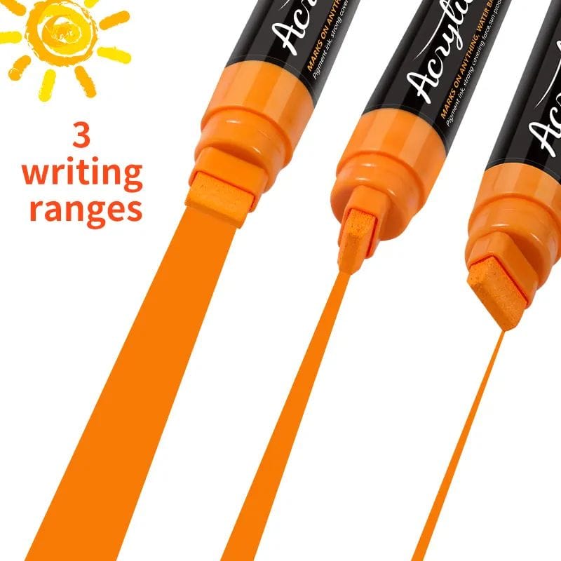 The Art Journey Tech & Office The Art Journey 10-Piece Premium Acrylic Paint Marker Set, Broad 15mm Nib ART012