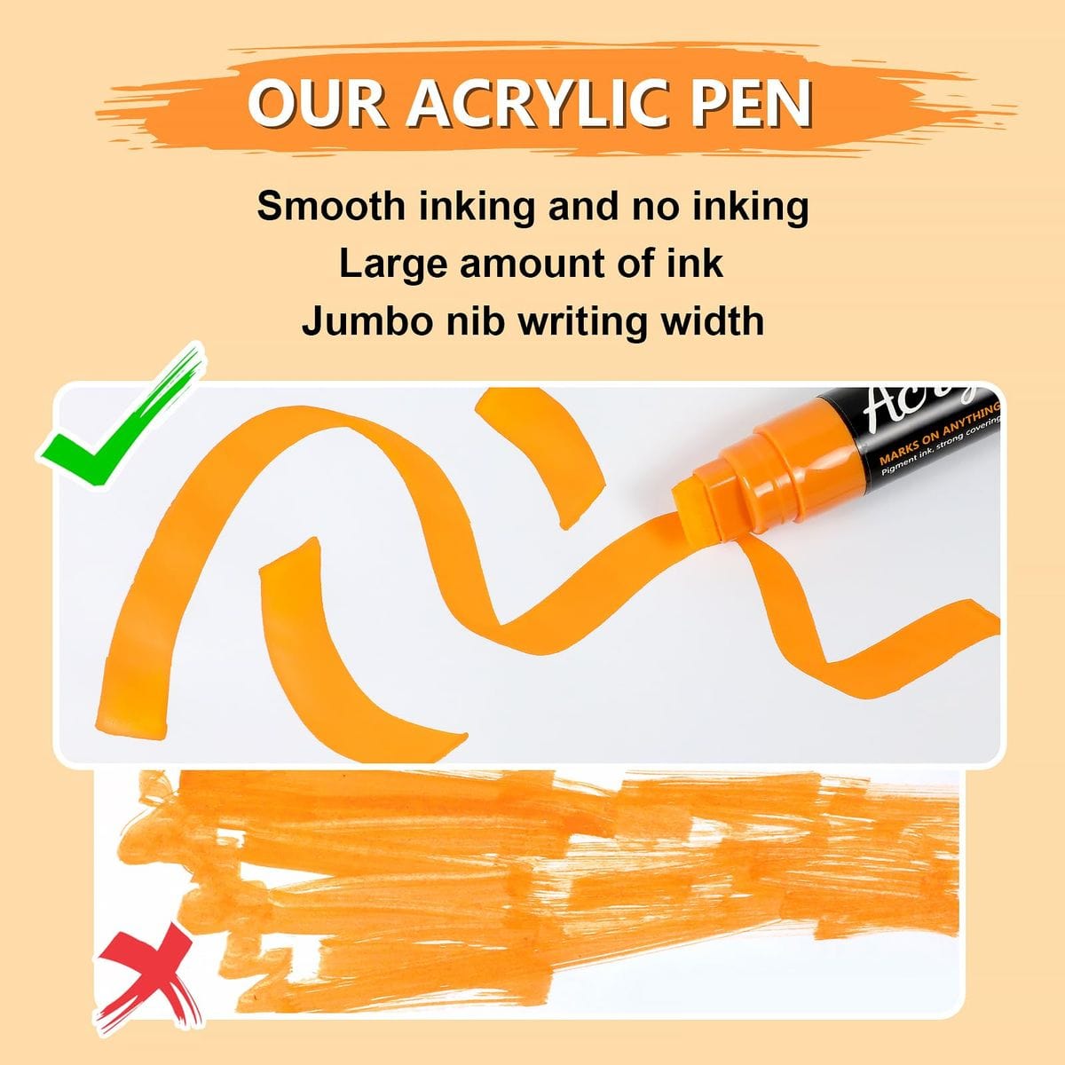 The Art Journey Tech & Office The Art Journey 10-Piece Premium Acrylic Paint Marker Set, Broad 15mm Nib ART012