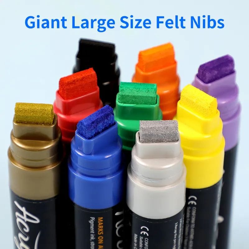 The Art Journey Tech & Office The Art Journey 10-Piece Premium Acrylic Paint Marker Set, Broad 15mm Nib ART012 (7802270941273)