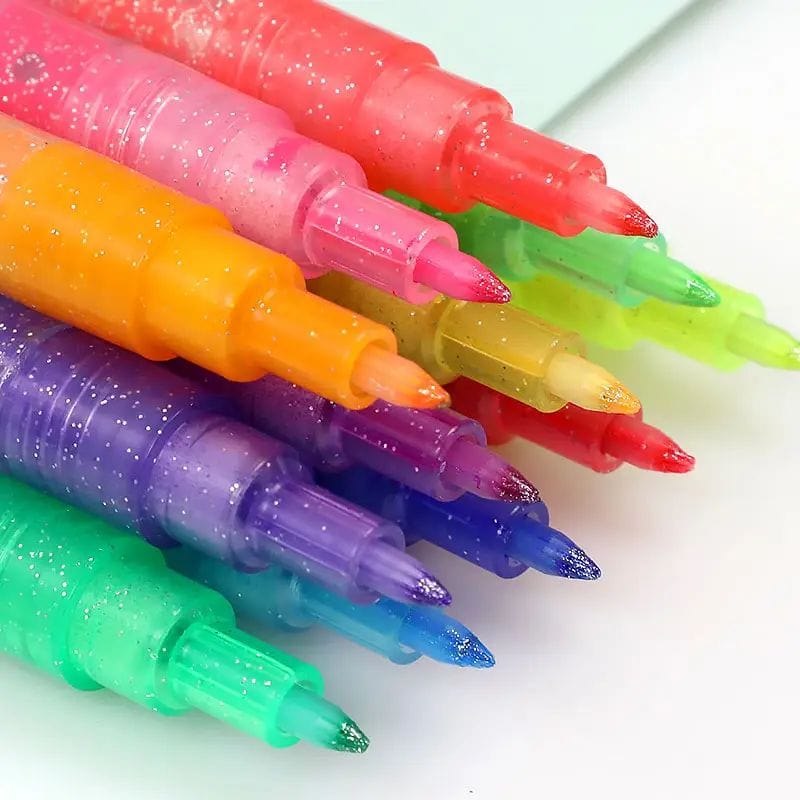 The Art Journey Tech & Office The Art Journey 12 Color Glitter Acrylic Pen Set ART011 (7802269892697)