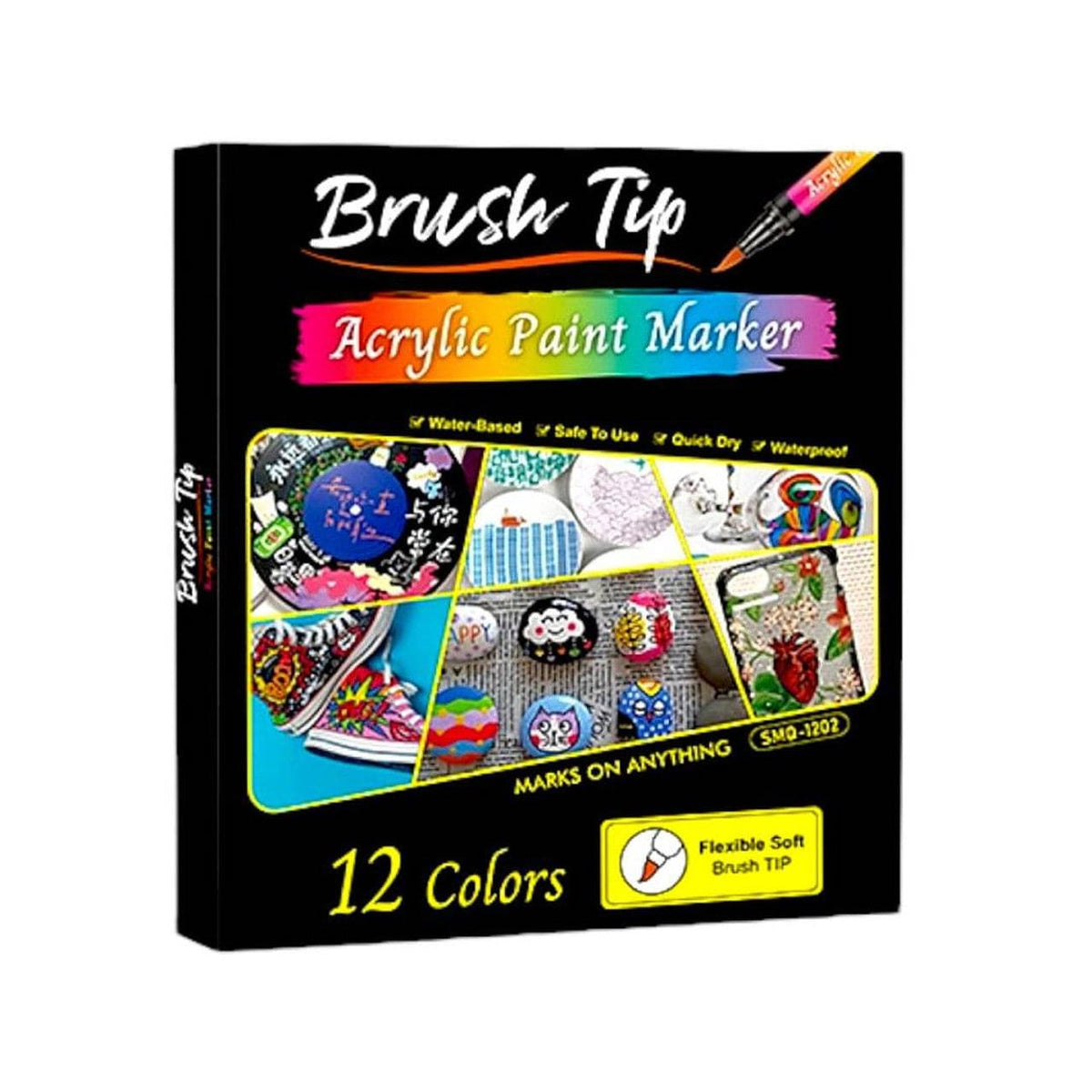 The Art Journey Tech & Office The Art Journey 12 Colour Acrylic Paint Makers Set 6mm Soft Tip ART008