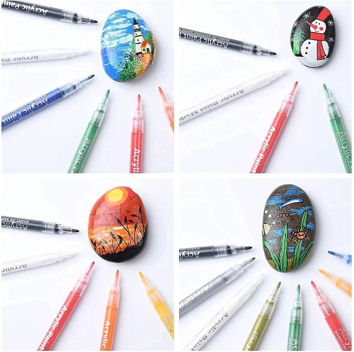 The Art Journey Tech & Office The Art Journey 12 Pack Acrylic Paint Makers 0.7mm ART003