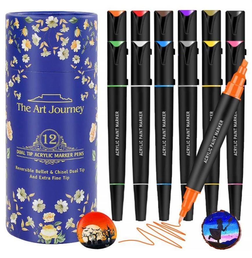 The Art Journey Tech & Office The Art Journey 12 Piece Dual Tip Marker Nib ART004 (7802269204569)