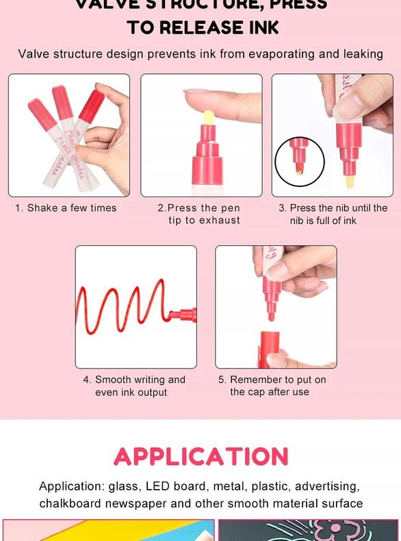 The Art Journey Tech & Office The Art Journey 8-Color Macaron Chalk Markers with 6mm Reversible Tips Chisel & Bullet ART018