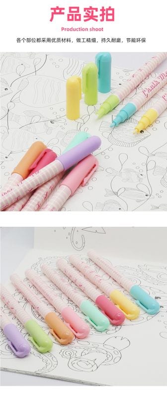 The Art Journey Tech & Office The Art Journey 8-Color Macaron Chalk Markers with 6mm Reversible Tips Chisel & Bullet ART018