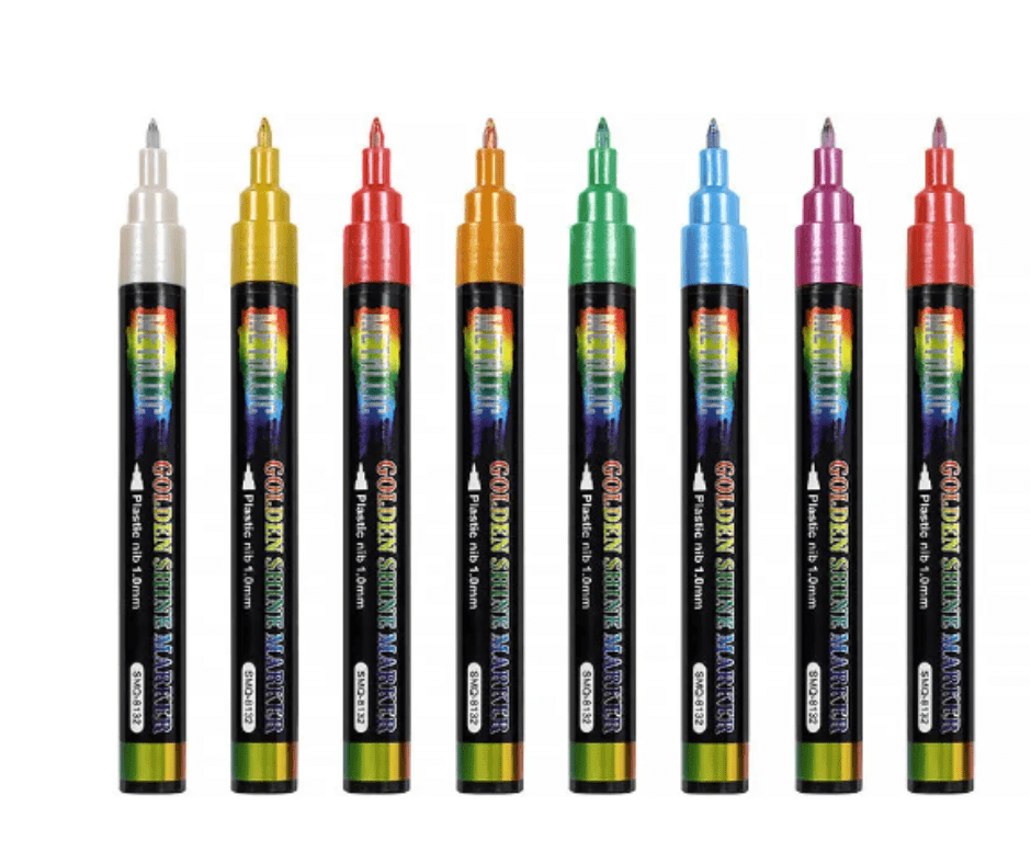 The Art Journey Tech & Office The Art Journey 8 Color Super Metallic Shine Acrylic Markers Pen ART007