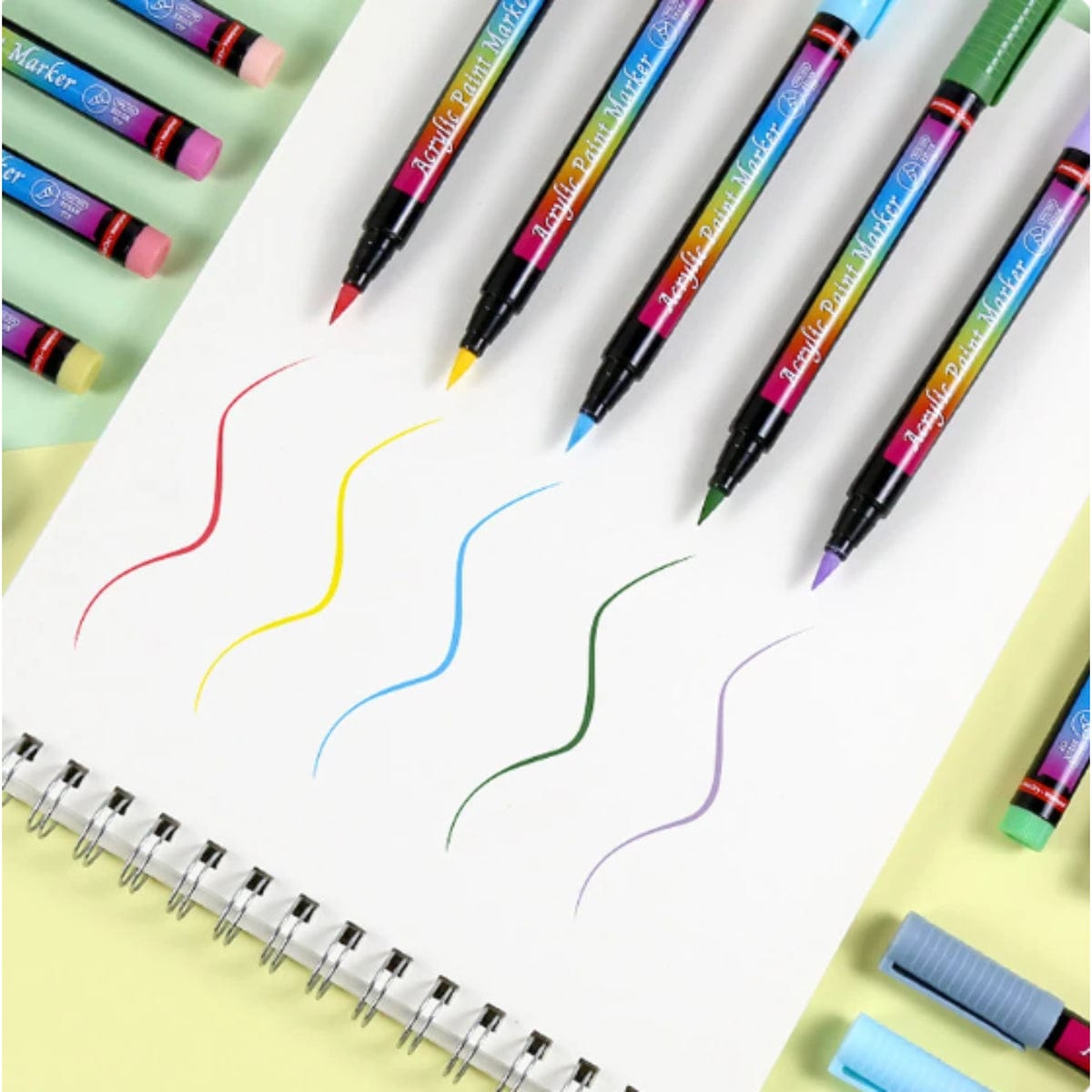 The Art Journey Tech & Office The Art Journey Brush Tip 24 Color Acrylic Paint Marker ART017 (7802282541145)