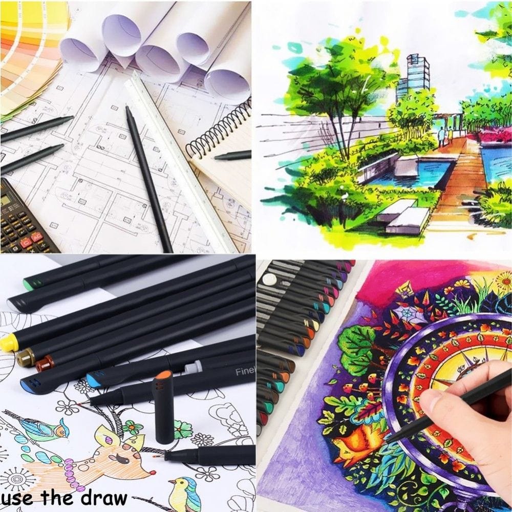 The Art Journey Tech & Office The Art Journey Fineliner 48 Color 0.4mm Fine Point Maker ART026 (7802281361497)