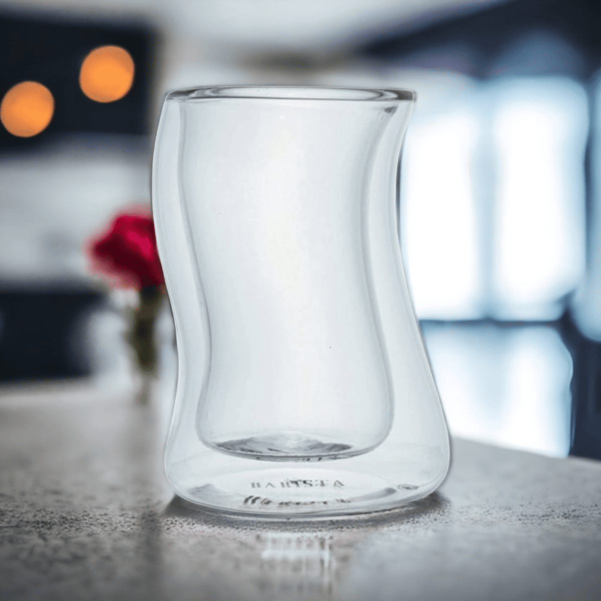 The Barista MUG Barista Borosilicate Double Wall 60ml Curve Café Espresso Coffee Cup 2pc 10201