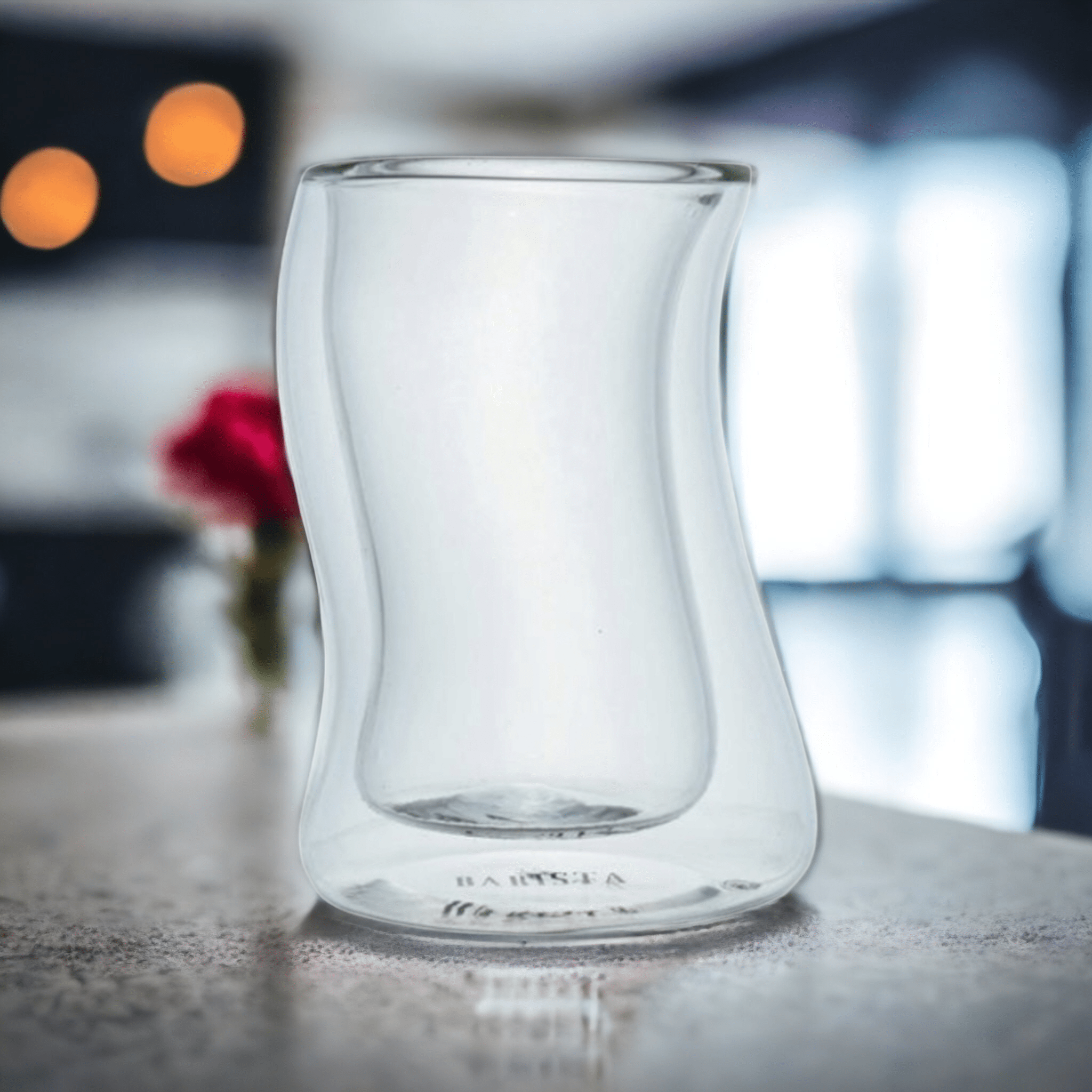 The Barista MUG Barista Borosilicate Double Wall 60ml Curve Café Espresso Coffee Cup 2pc 10201