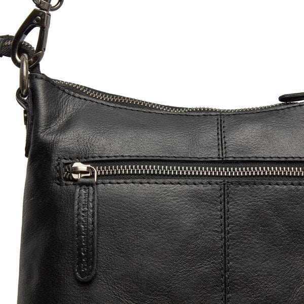 The Chesterfield Ladies Handbags The Chesterfield Leather Shoulder Bag Black Tula