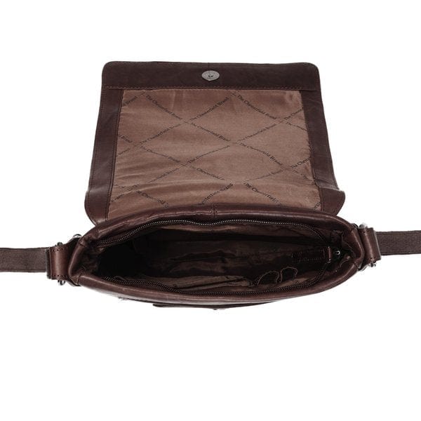 The Chesterfield Ladies Handbags The Chesterfield Leather Shoulder Bag Brown Bodin (7486378147929)