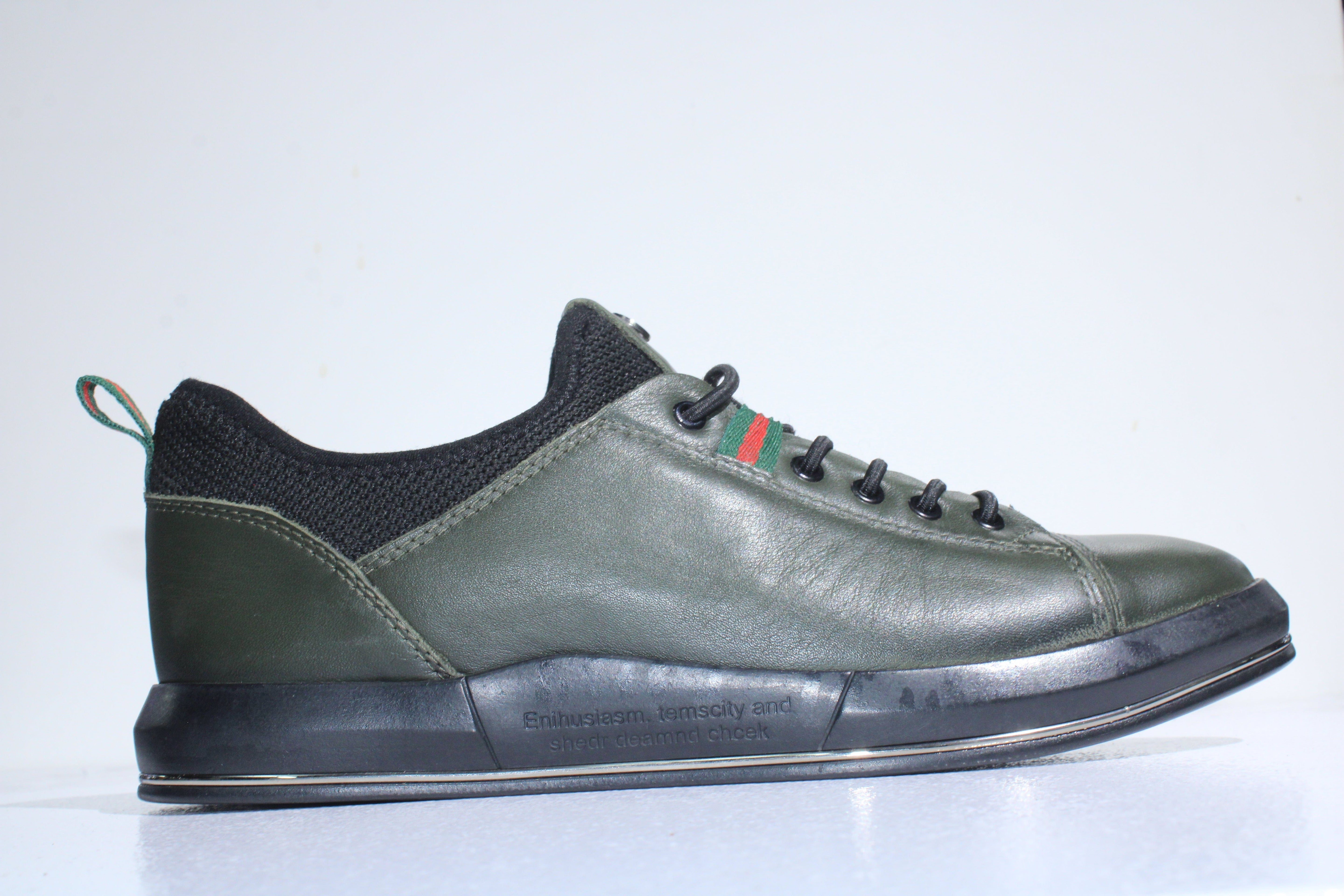 The Marcomen Casual Shoes The Marcomen Casual Leather Shoes Green (7492175069273)
