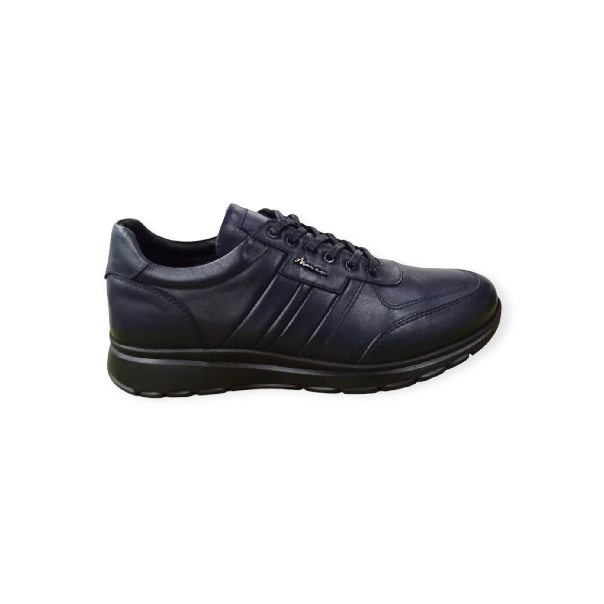 The Marcomen Sneaker The Marcomen Men's Leather Sneaker Navy (7803658928217)