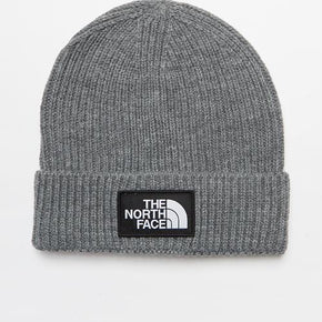 The North face Beanie The North Face Logo Box Cuffed Beanie Grey (7525554946137)