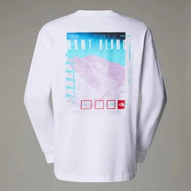 The North face T Shirt The North Face Men's Axy's Oversized Long Sleeve Tee White