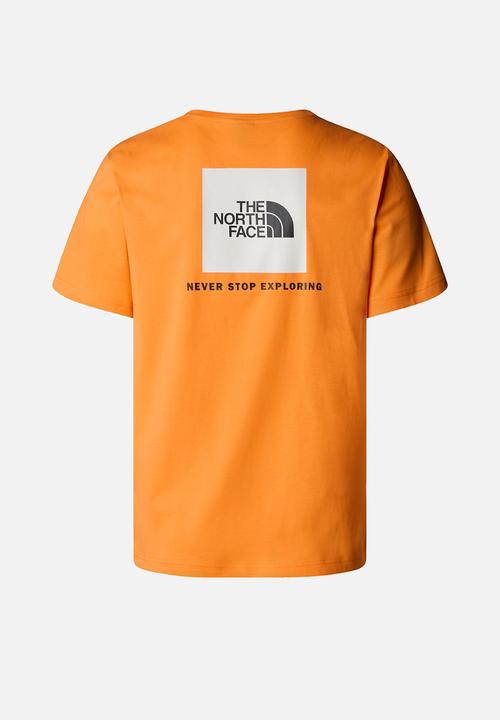 The North face T Shirt The North Face S/s box nse tee - digital orange/white dune