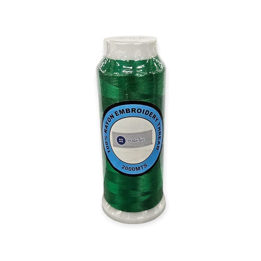 THREADS HABBY Emerald Rayon Embroidery Thread 2000 m (7764512997465)