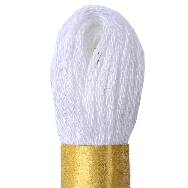 THREADS HABBY White C100 Circula Embroidery Skein Thread (7772342222937)