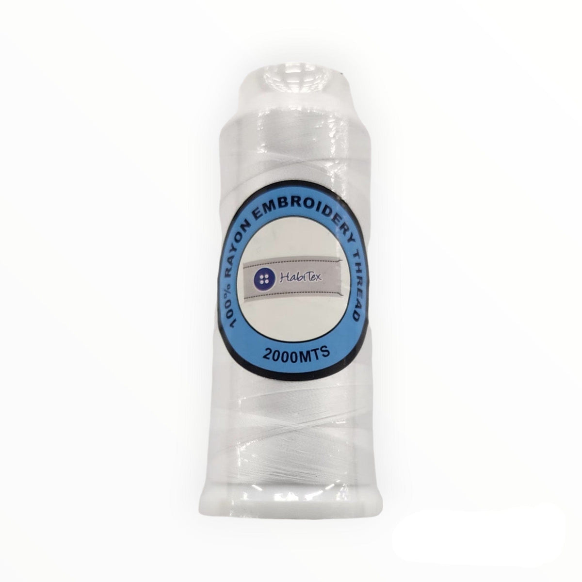 THREADS HABBY White Rayon Embroidery Thread 2000 m (7764512997465)