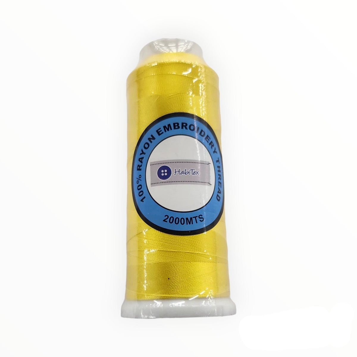 THREADS HABBY Yellow Rayon Embroidery Thread 2000 m (7764512997465)