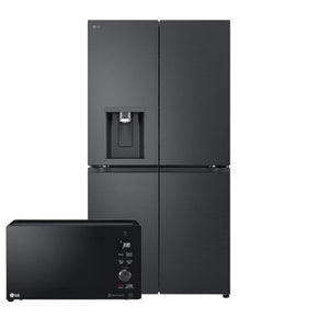 LG 561L Essence Black Steel Side-By-Side Fridge - GC-L24FFCFB