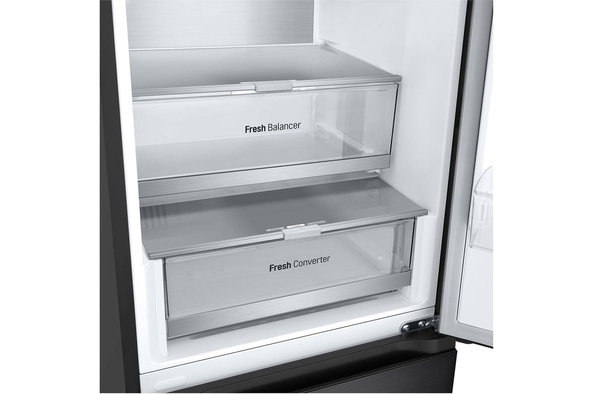 LG 343L Essence Matte Black Combi Fridge GC-F459FSUW