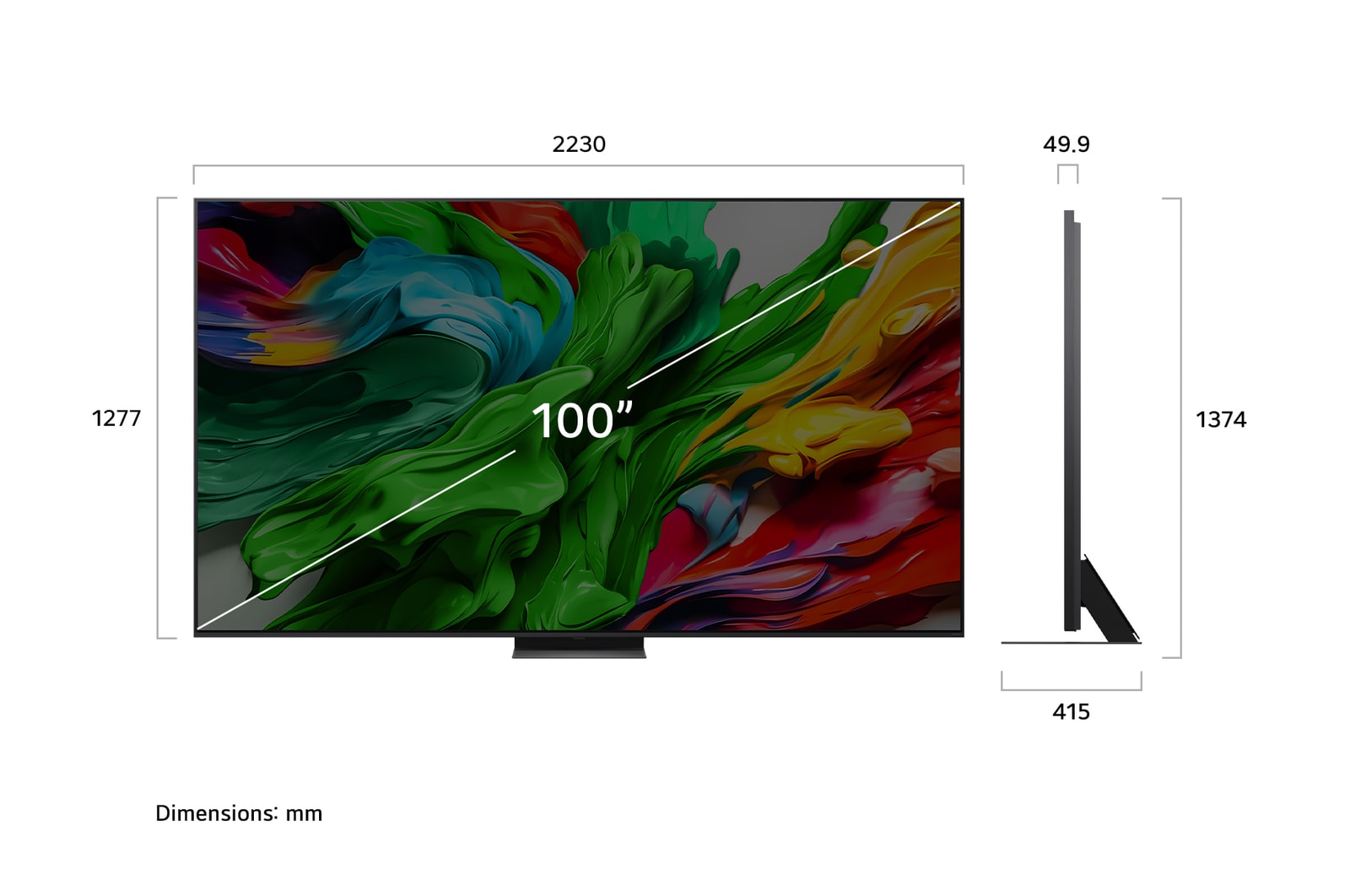 LG  100" LG QNED evo AI Mini 4K Smart TV LED QNED86 (7992880201817)