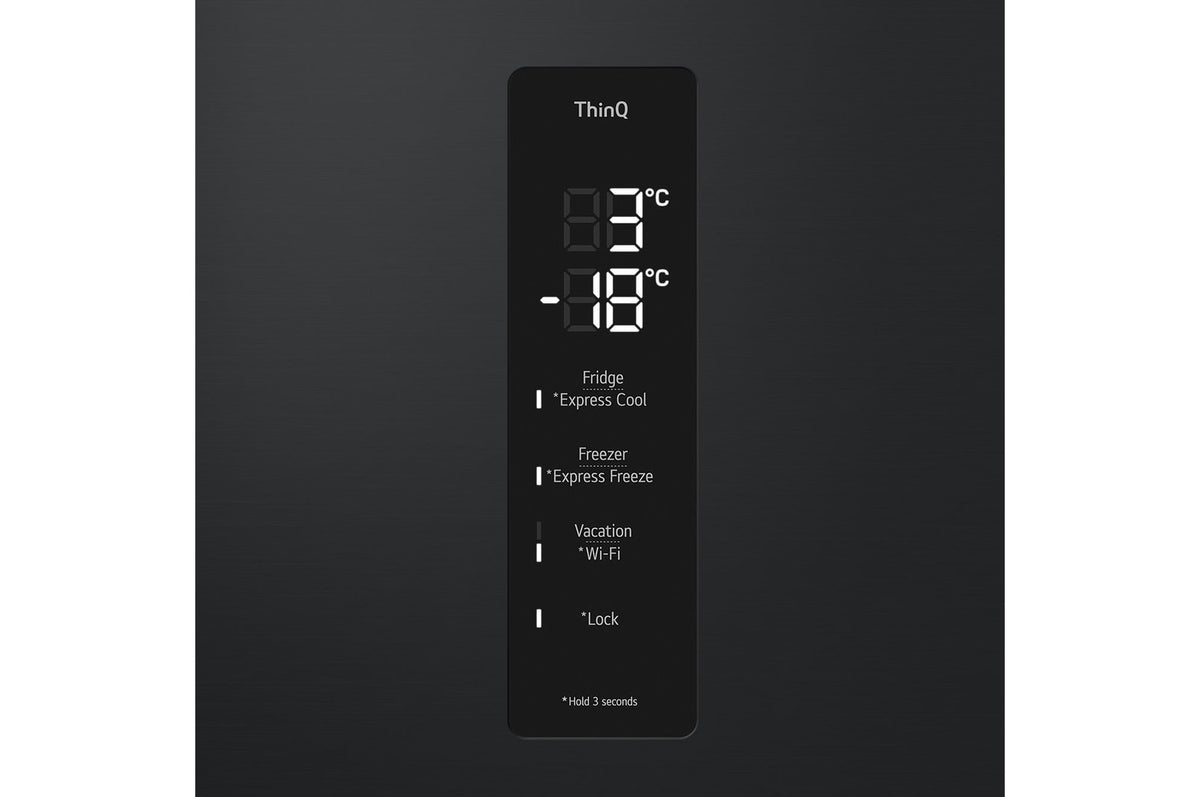 LG 343L Essence Matte Black Combi Fridge GC-F459FSUW