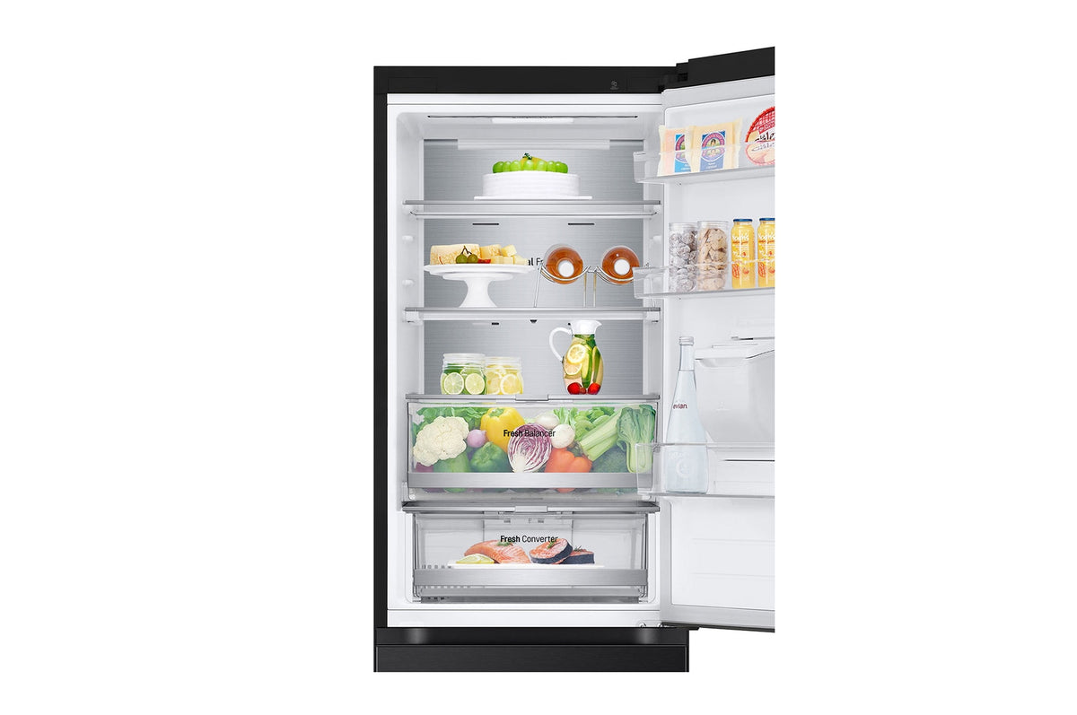 LG 343L Essence Matte Black Combi Fridge GC-F459FSUW