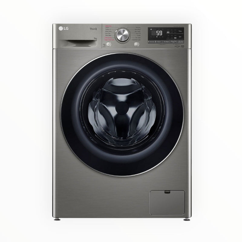 LG 9kg Vivace Platinum Silver AI Direct Drive Front Loader F2V5FYPYP