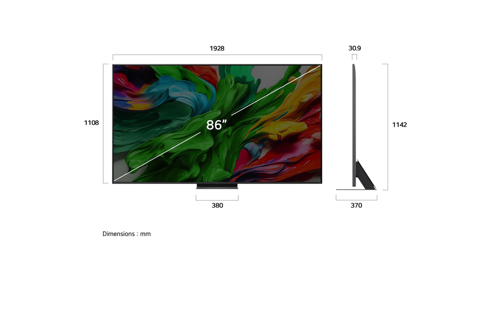 LG 86" QNED Smart TV 86QNED86ASA 2025 (7992260526169)