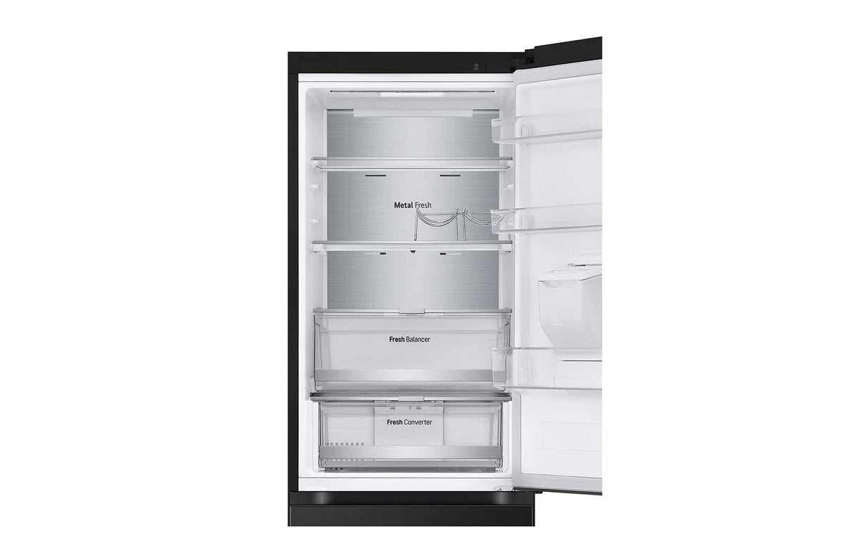 LG 343L Essence Matte Black Combi Fridge GC-F459FSUW