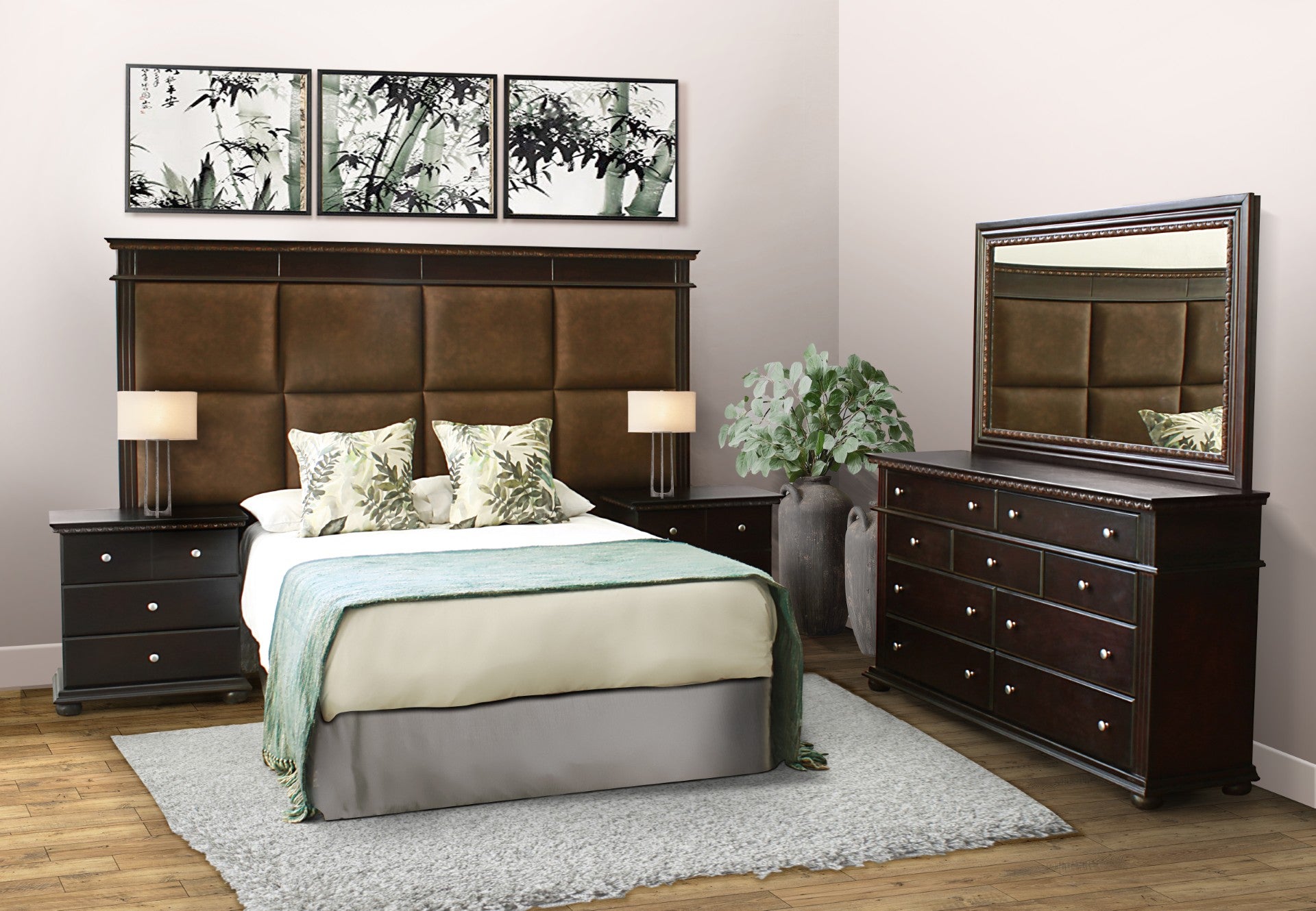 3pc Asmara Qn Bedroom Suite & Dressing Table (7985947541593)