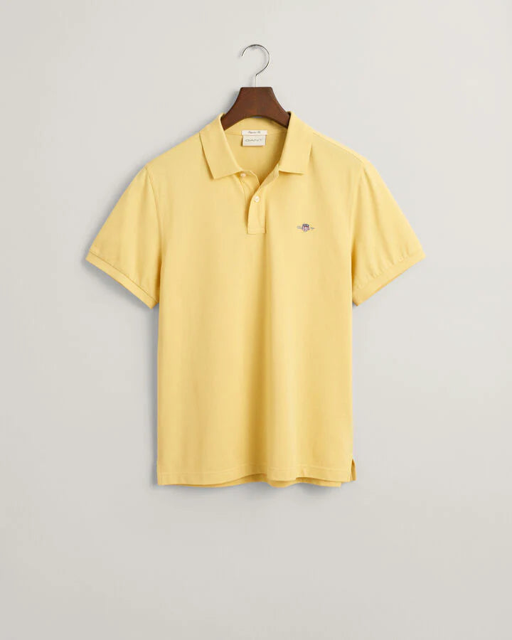 Gant Short Sleeve Pique Golfer Yellow (8021141225561)