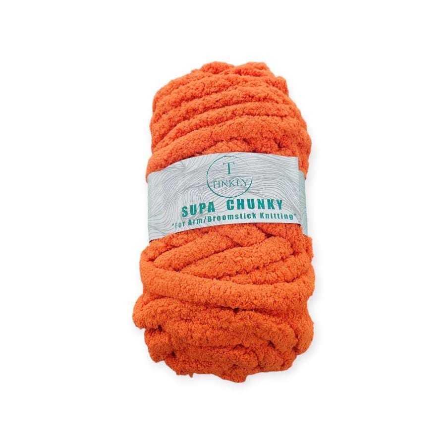 TINKLY Dress Fabrics Tin104-082 Orange Tinkly Supa Chunky Yarn 250G (7283401523289)
