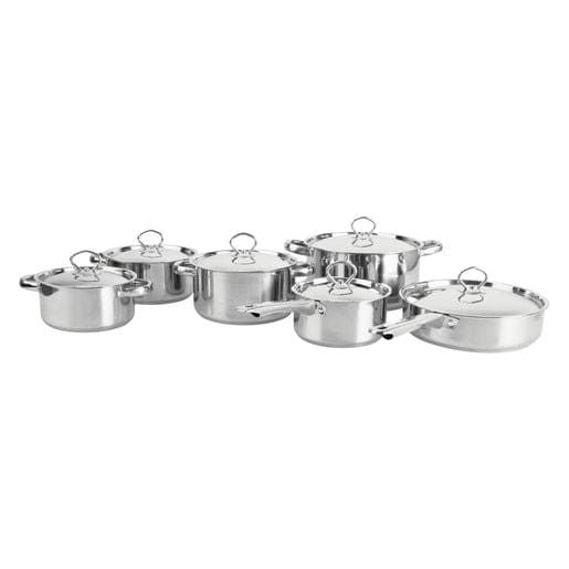 TISSOLI POTS Tissolli 12-Piece Stainless Steel Set with Solid Lids