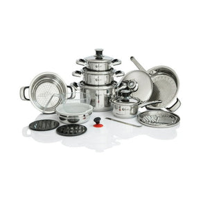 Tissolli POTS Tissolli 21-Piece Crown Stainless Steel Cookware Set (2061700464729)