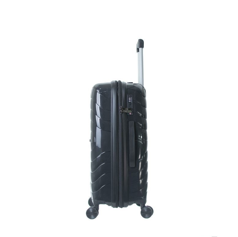 Travelmate Jetini 3 Piece Hard Shell  Luggage Set-Black L-161