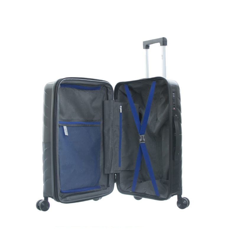 Travelmate Jetini 3 Piece Hard Shell  Luggage Set-Black L-161