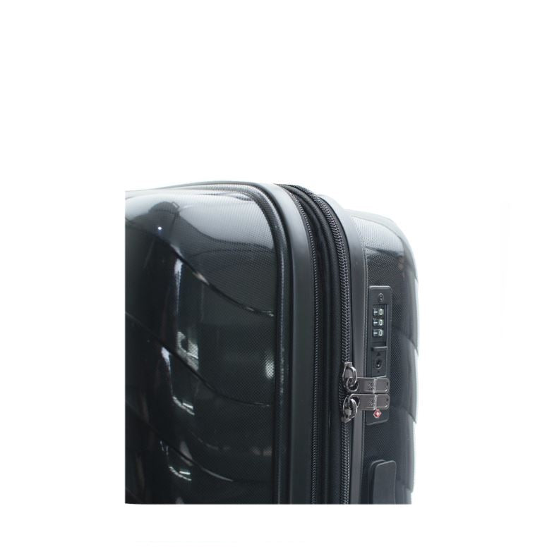 Travelmate Jetini 3 Piece Hard Shell  Luggage Set-Black L-161