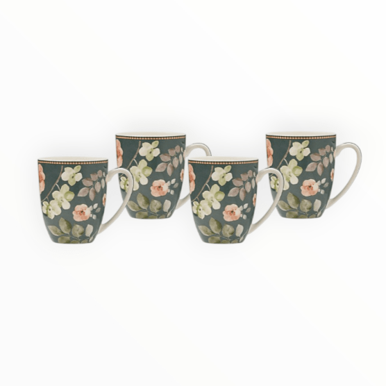 Tognana MUGS Maxwell & Williams Arcadia Coupe Mug Set of 4 Green 420ml YD0039