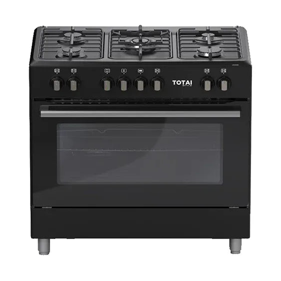 Totai GAS/ELECTRIC STOVE Totai 90cm 5 Burners Black Electric Oven Stove 03/T800EB