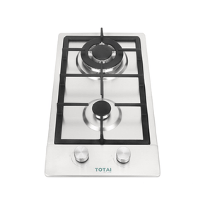 Totai Gas Hob Totai 30CM 2 Burner Stainless Steel Gas Hob 03/TS2BNR (7680154828889)