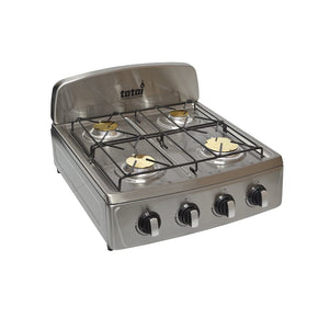 Totai Gas Hot Plate Totai 4 Burner Table Top Gas Stove 26/004SS (7080260239449)